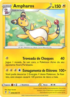Carta Ampharos da coleção Evolving Skies