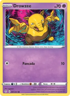 Carta Drowzee da coleção Evolving Skies