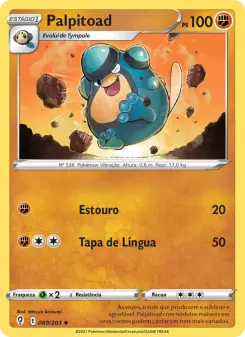 Carta Palpitoad da coleção Evolving Skies
