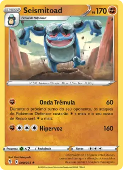 Carta Seismitoad da coleção Evolving Skies