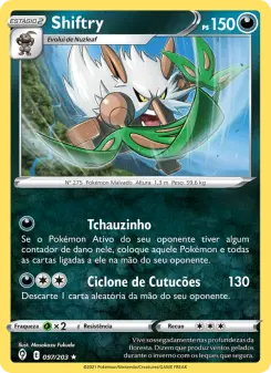 Carta Shiftry da coleção Evolving Skies