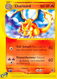 Carta Charizard da coleção Expedition Base Set