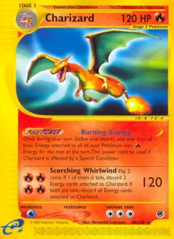 Carta Charizard da coleção Expedition Base Set