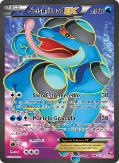 Carta Seismitoad EX da coleção Furious Fists