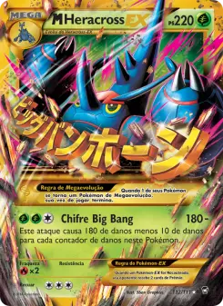 Carta M Heracross EX da coleção Furious Fists