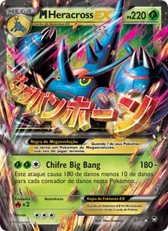 Carta M Heracross EX da coleção Furious Fists