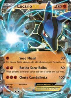 Carta Lucario EX da coleção Furious Fists