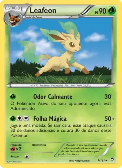 Carta Leafeon da coleção Furious Fists