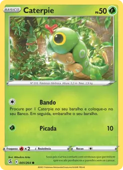Carta Caterpie da coleção Fusion Strike