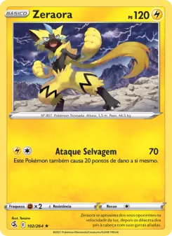 Carta Zeraora da coleção Fusion Strike