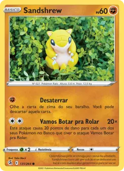 Carta Sandshrew da coleção Fusion Strike