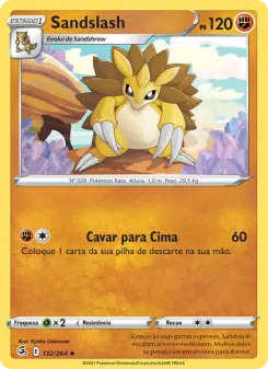 Carta Sandslash da coleção Fusion Strike