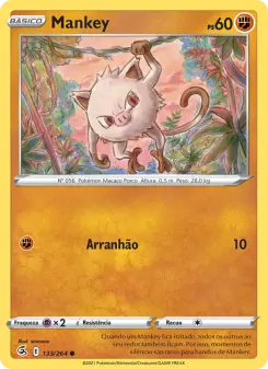Carta Mankey da coleção Fusion Strike