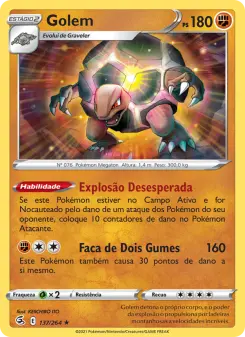 Carta Golem da coleção Fusion Strike