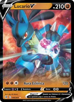 Carta Lucario V da coleção Fusion Strike