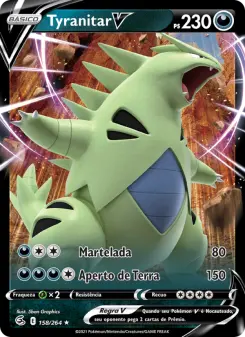 Carta Tyranitar V da coleção Fusion Strike