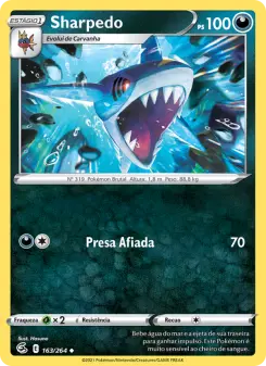Carta Sharpedo da coleção Fusion Strike