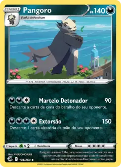 Carta Pangoro da coleção Fusion Strike