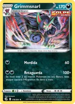Carta Grimmsnarl da coleção Fusion Strike