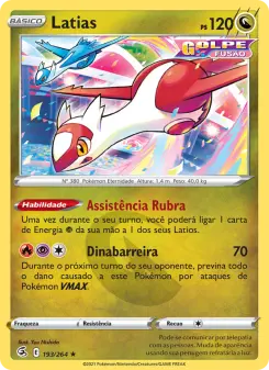 Carta Latias da coleção Fusion Strike