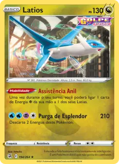 Carta Latios da coleção Fusion Strike