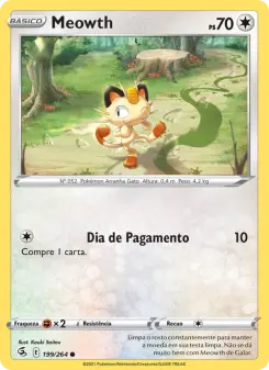 Carta Meowth da coleção Fusion Strike