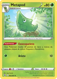 Carta Metapod da coleção Fusion Strike
