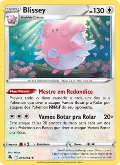 Carta Blissey da coleção Fusion Strike