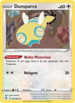 Carta Dunsparce da coleção Fusion Strike