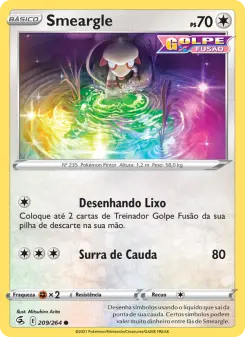 Carta Smeargle da coleção Fusion Strike