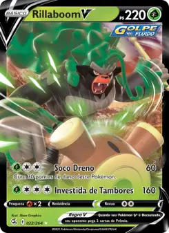 Carta Rillaboom V da coleção Fusion Strike