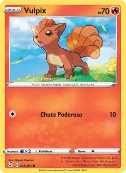 Carta Vulpix da coleção Fusion Strike