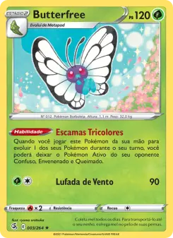 Carta Butterfree da coleção Fusion Strike