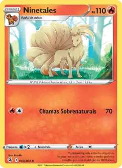Carta Ninetales da coleção Fusion Strike
