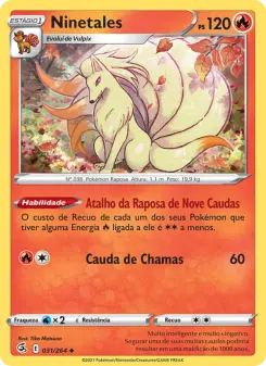 Carta Ninetales da coleção Fusion Strike