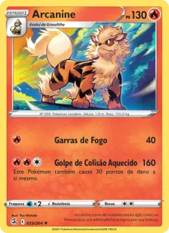 Carta Arcanine da coleção Fusion Strike
