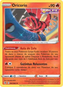 Carta Oricorio da coleção Fusion Strike