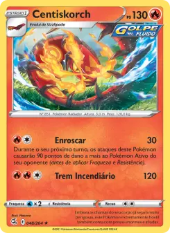 Carta Centiskorch da coleção Fusion Strike