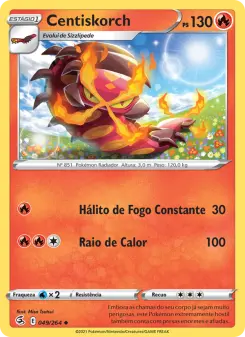 Carta Centiskorch da coleção Fusion Strike