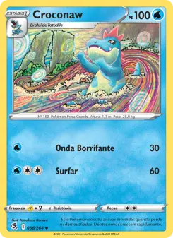 Carta Croconaw da coleção Fusion Strike