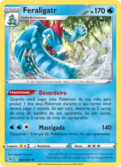 Carta Feraligatr da coleção Fusion Strike
