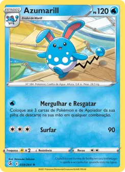 Carta Azumarill da coleção Fusion Strike