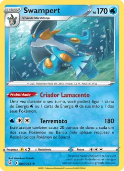 Carta Swampert da coleção Fusion Strike