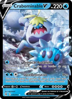 Carta Crabominable V da coleção Fusion Strike