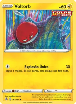 Carta Voltorb da coleção Fusion Strike