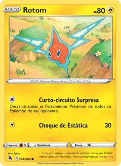 Carta Rotom da coleção Fusion Strike
