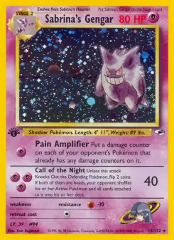 Carta Sabrina's Gengar da coleção Gym Heroes