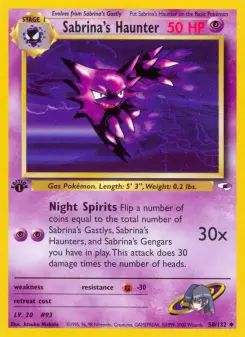 Carta Sabrina's Haunter da coleção Gym Heroes