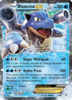 Carta Blastoise EX da coleção Generations
