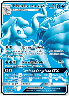 Carta Alolan Ninetales GX da coleção Guardians Rising